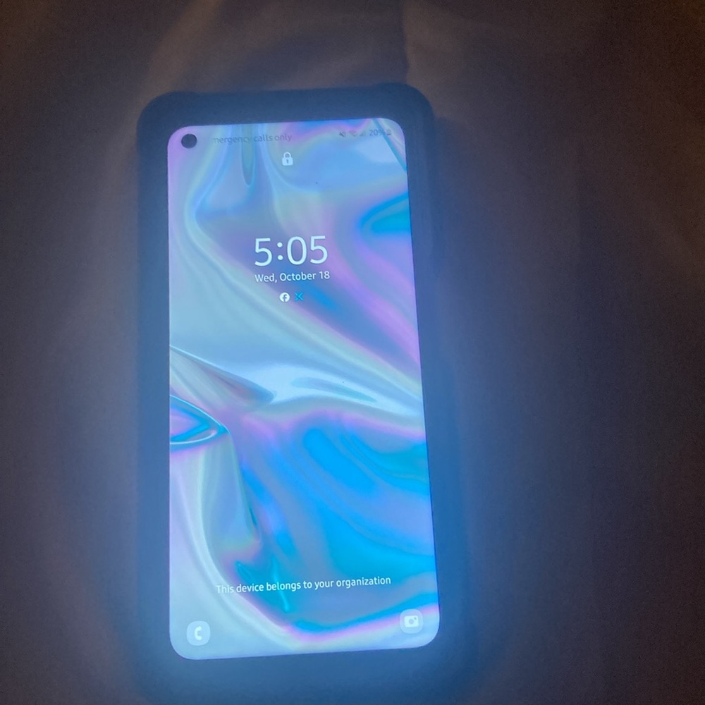 samsung galaxy xcover 6pro used once to log into a account never for personal